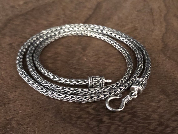 Foxtail chain silver deals