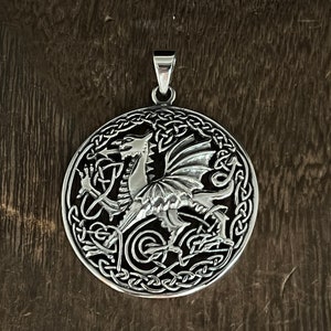 Celtic Dragon Pendant - 925 Sterling Silver