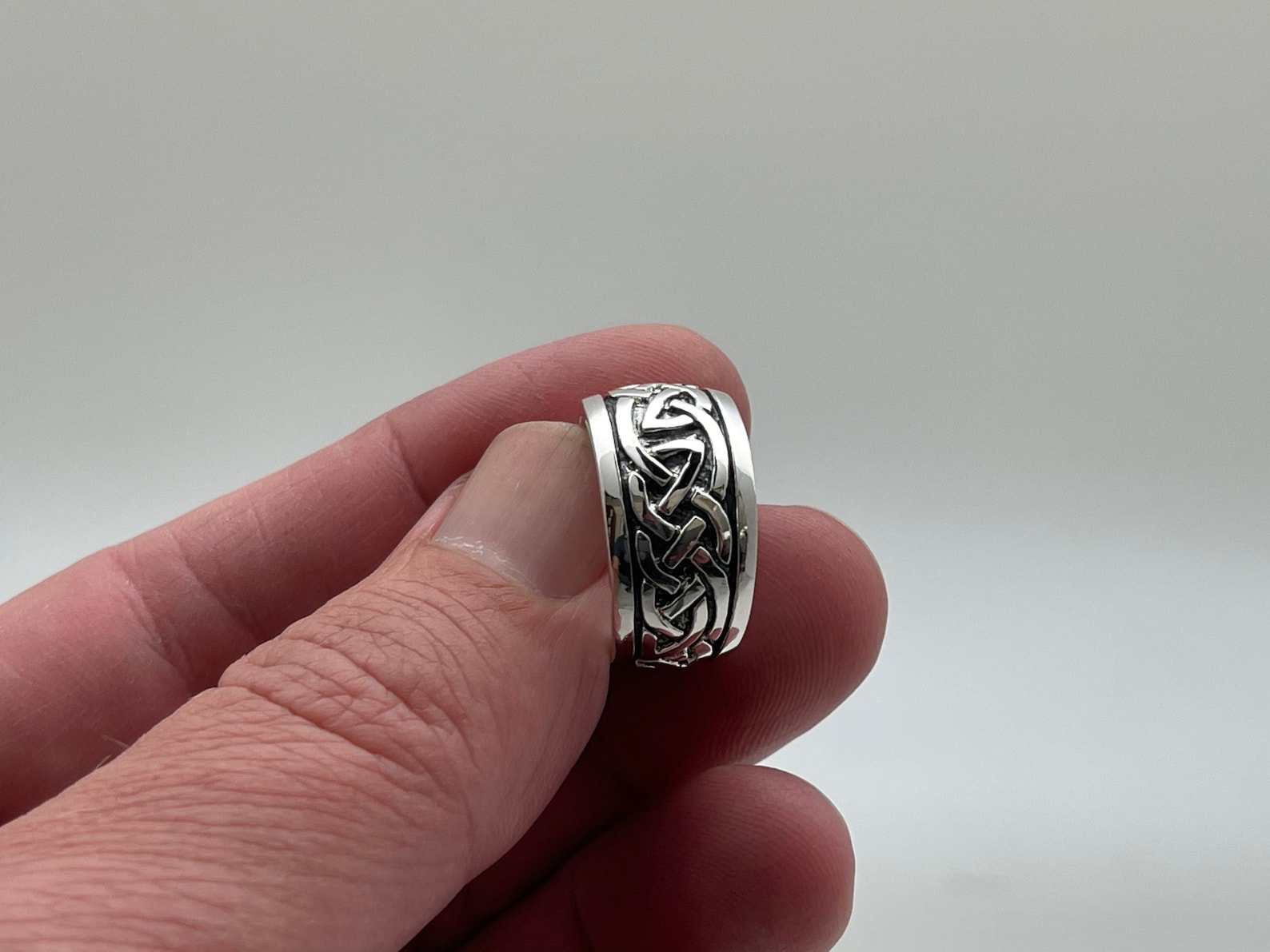 Men's Celtic Ring Celtic Band Ring Silver Celtic Ring Etsy