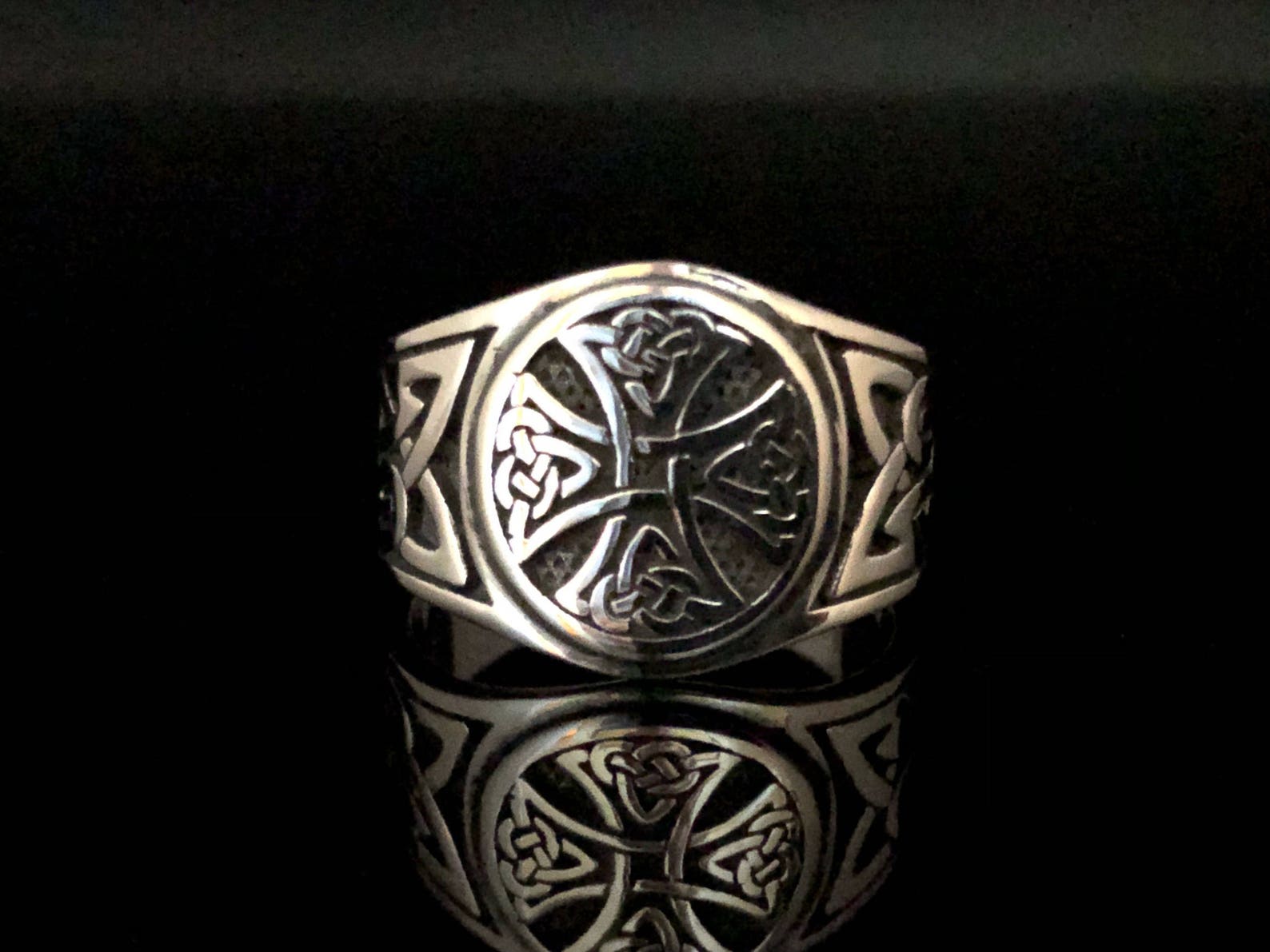 Celtic Cross Ring // 925 Sterling Silver // Celtic Cross - Etsy