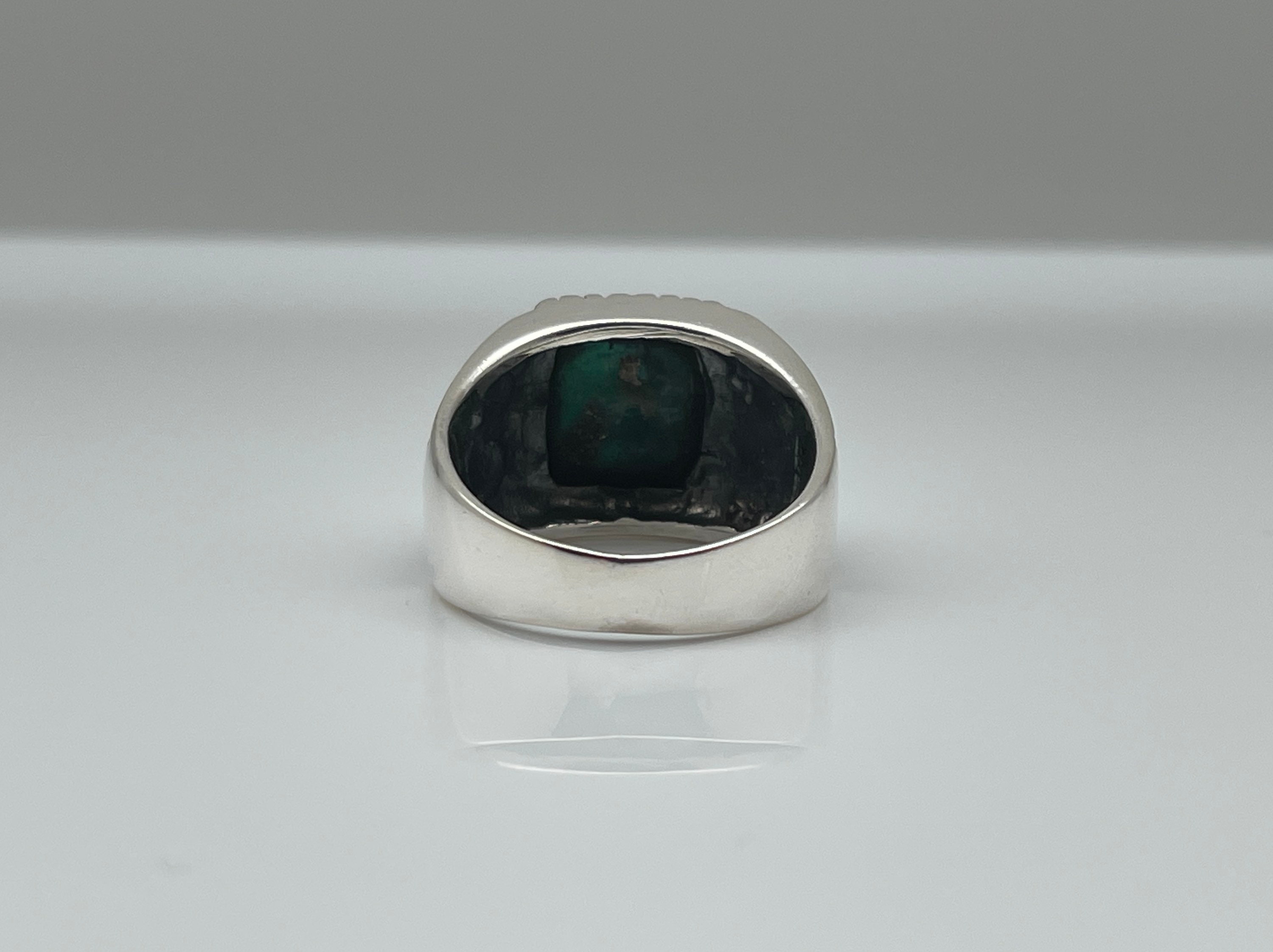 Large Thunderbird Turquoise Ring