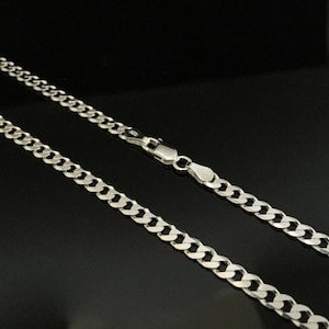 Curb Chain Necklace // 925 Sterling Silver // Medium Gage Curb Chain // 100 Gage Curb Chain // 4mm Curb Chain // Curb Necklace