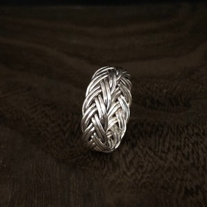 Double Weave Silver Ring // 925 Sterling Silver // Celtic Silver Ring ...