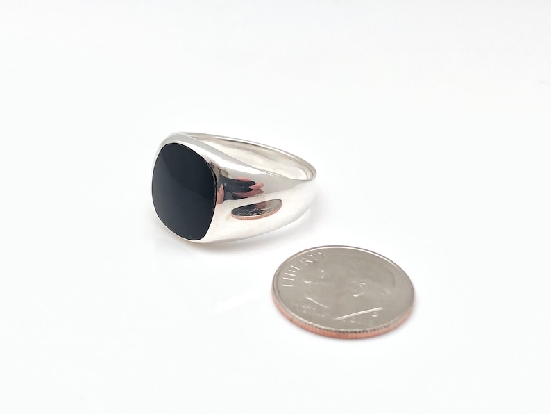 Black Onyx Ring Size 7 to 13 // Onyx Ring // 925 Etsy