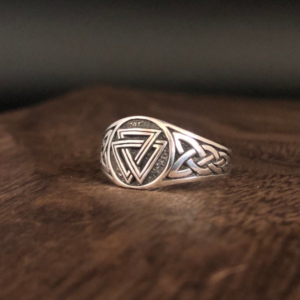 Celtic Valknut Ring // Viking Ring // 925 Sterling Silver