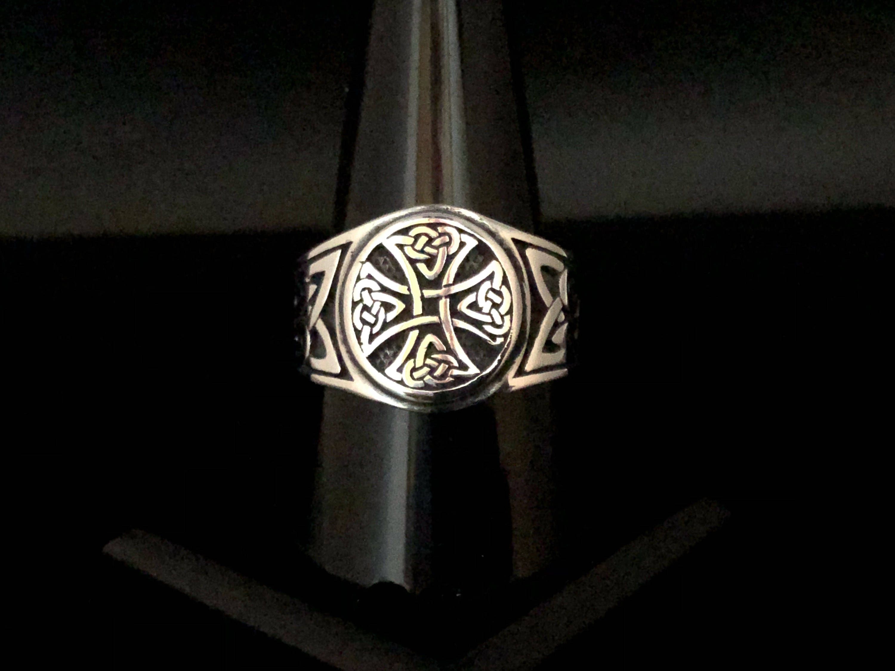 Celtic Cross Ring // 925 Sterling Silver // Celtic Cross - Etsy