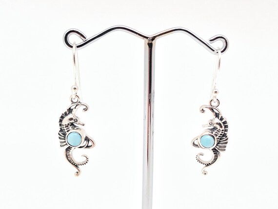 タツノオトシゴのイヤリング - ラリマータツノオトシゴのイヤリング