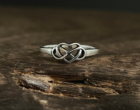 指輪・リング BLENDOFF Eternity Heart Ring Silver 925 Eternity Heart Silver Ring // 925 Sterling Silver // Forever