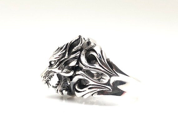 Celtic Wolf Ring Size 10 925 Sterling Silver Spirit Wolf Ring Men s Wolf Ring Legends Wolf Ring Alpha Wolf Sterling Wolf Ring Etsy