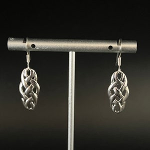 Orecchini con nodo celtico in argento - Argento Sterling 925 - Orecchini con nodo celtico in argento
