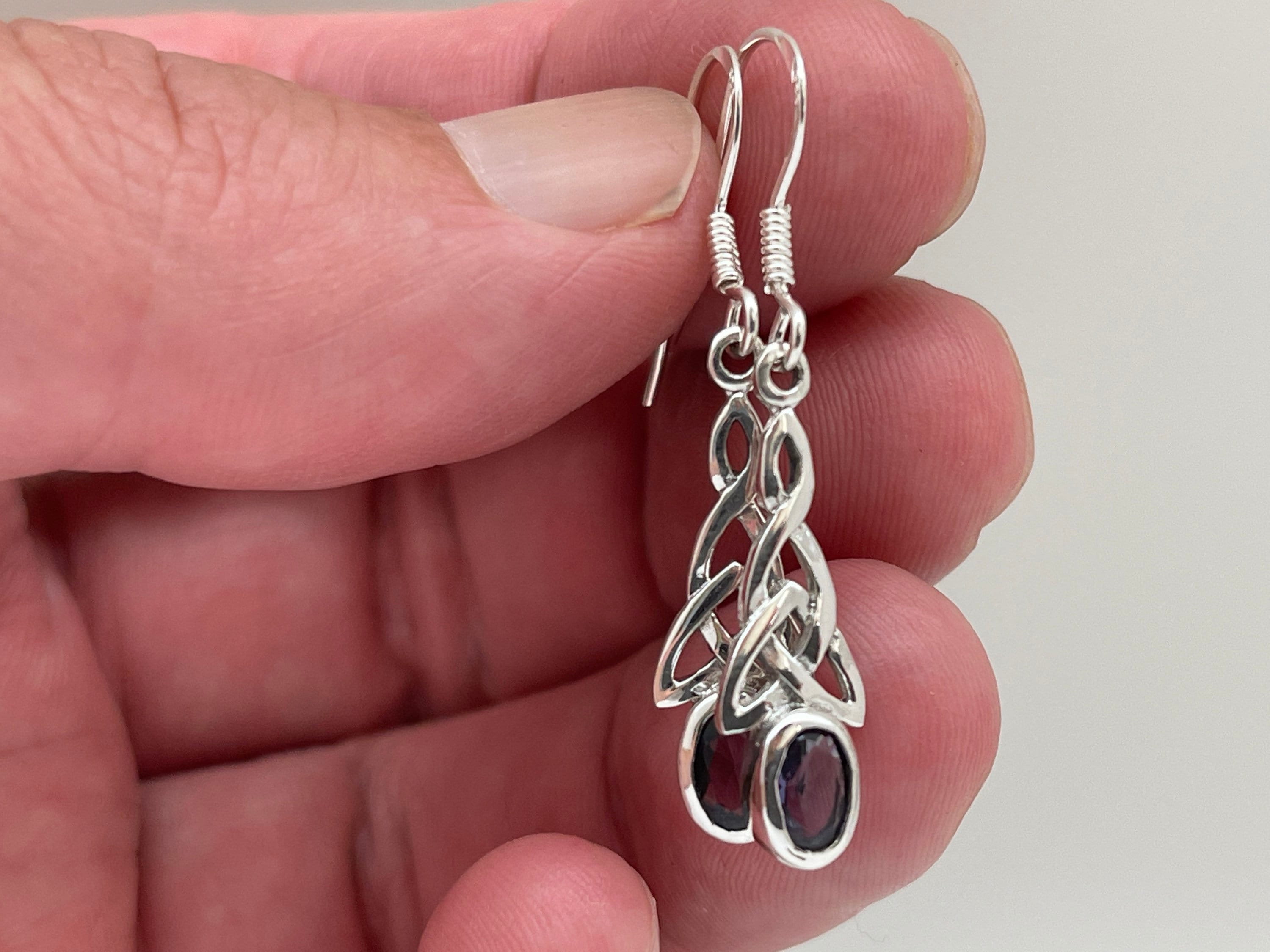 Keltische Knoten Ohrringe Aus 925 Sterling Silber – Herz-Design, Nickelfrei, Geschenkbox, Für Frauen