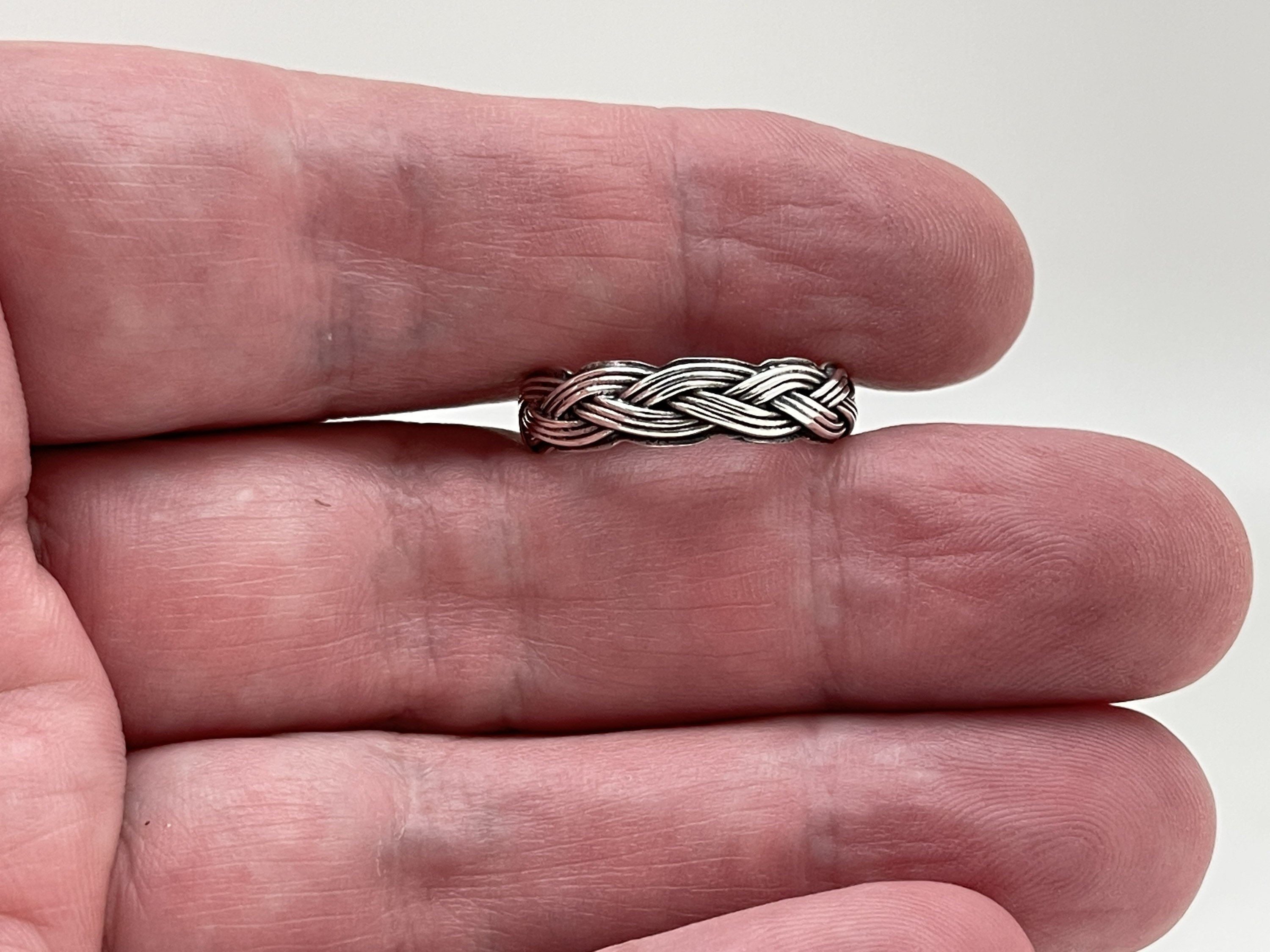 Braid Design Silver Ring // Sterling Braid Ring // 925 Etsy