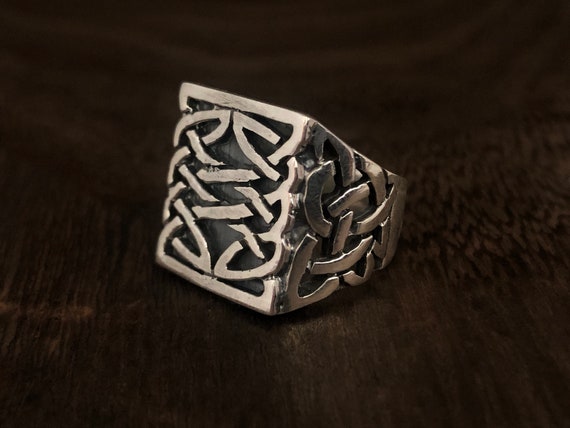 Chevaliere celtique pour homme Bague celtique Bague celtique en argent Argent sterling 925 Etsy France