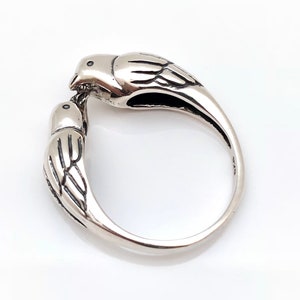 Sparrows Ring Silver Sparrow Ring // Silver Bird Ring // Sterling Bird Ring // 925 Sterling Silver image 2