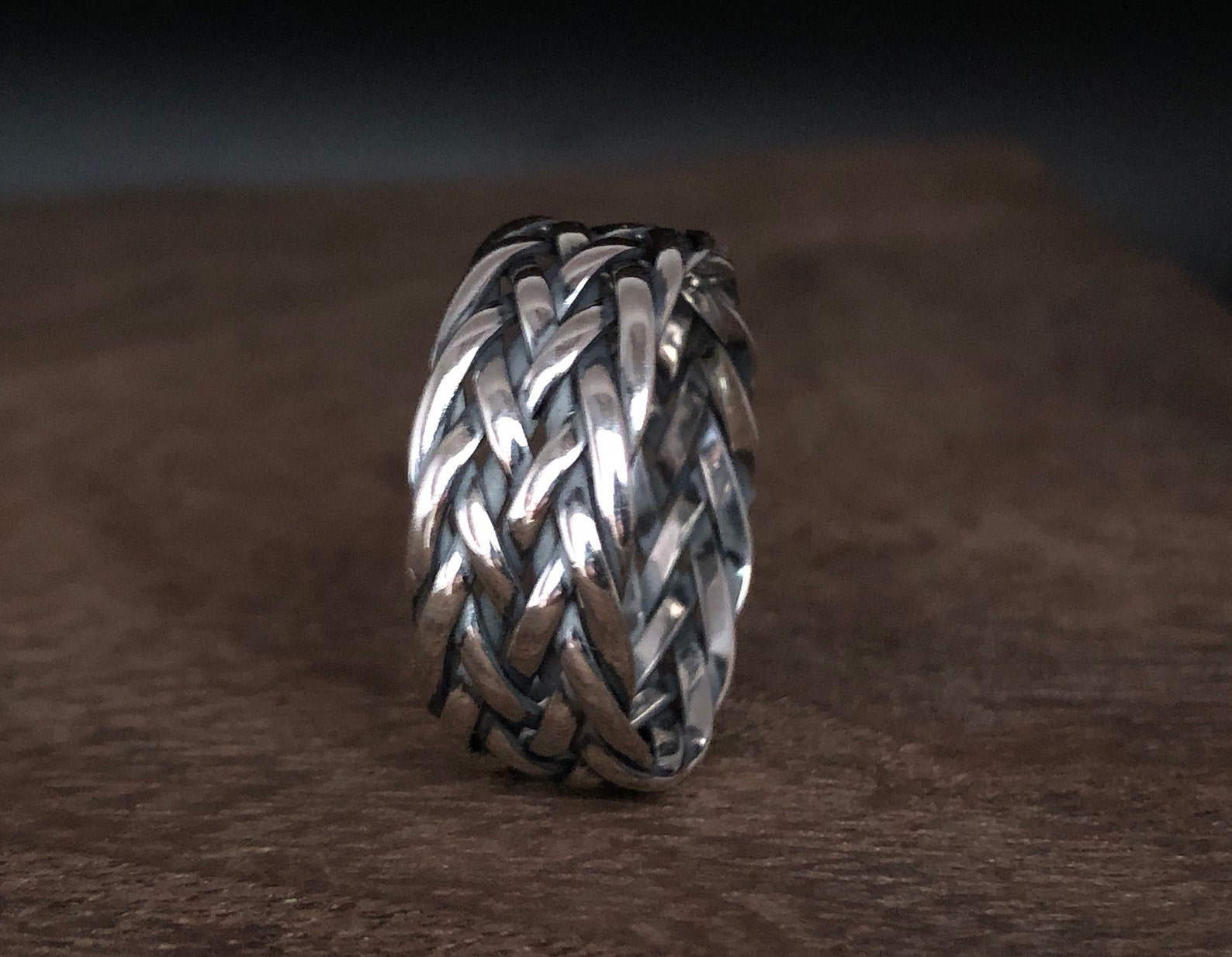 Braided Band Silver Ring // 925 Sterling Silver // Braided - Etsy