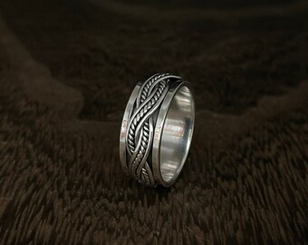 Sterling Silver Celtic Knot Spinner Ring - Etsy