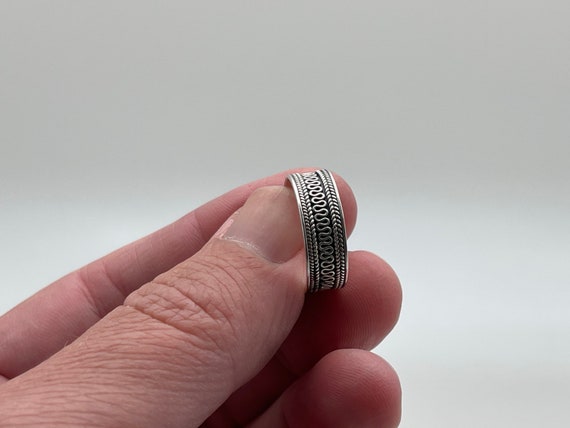 Bali Design Silver Ring - Sterling Silver Ring - Oxidized