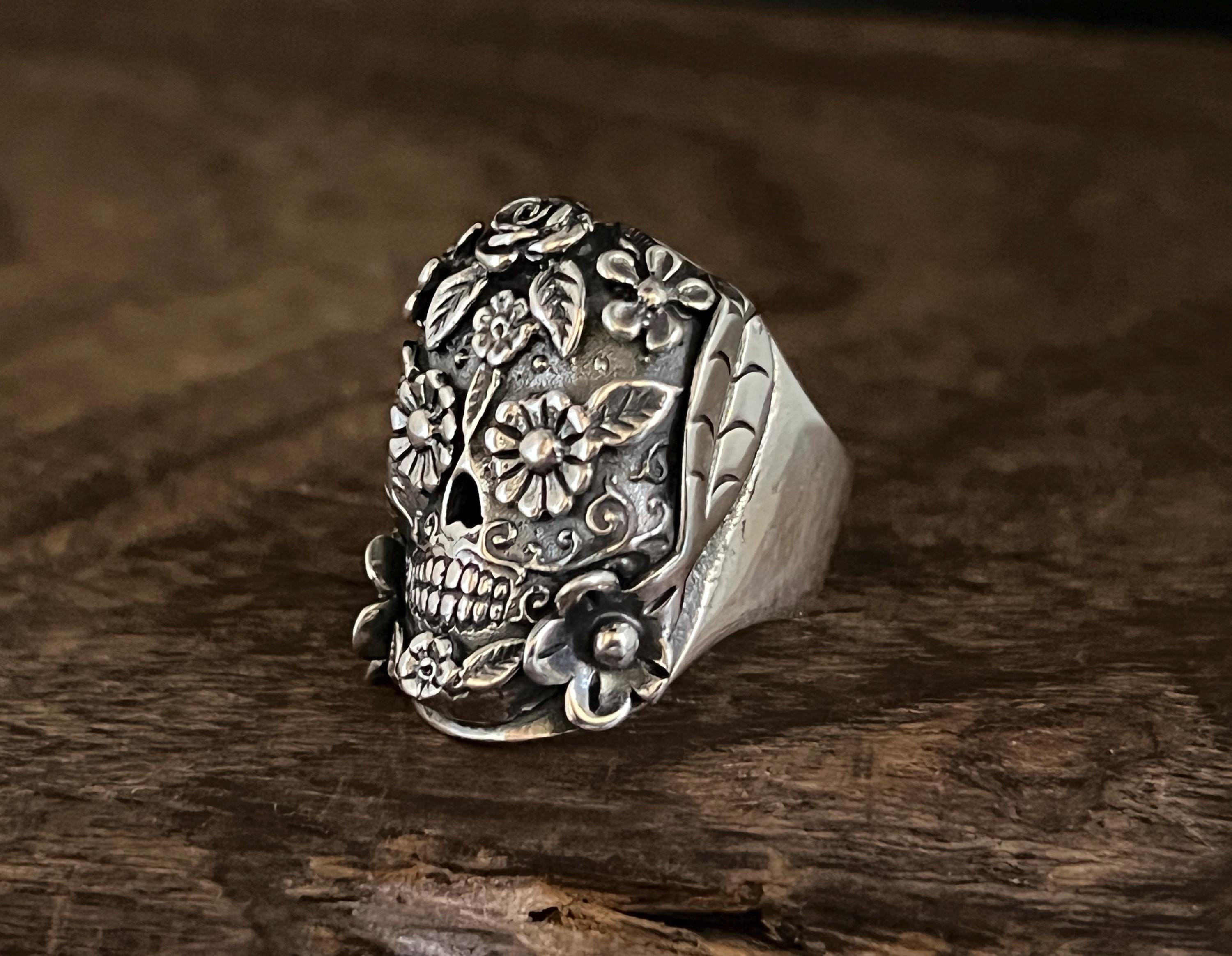 Mexican Skull Ring - Etsy Mexican Skull Ring - Etsy