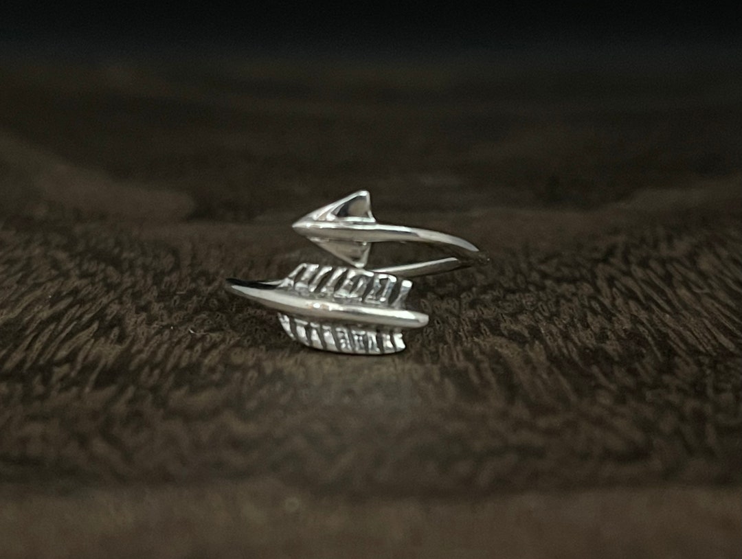 Feather and Arrow Ring // 925 Sterling Silver // Wrap Around Silver ...