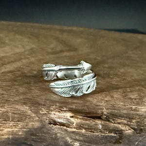 Arrow Feather Ring // 925 Sterling Silver // Wrap Around Silver Arrow Ring // Sizes 6 to 10