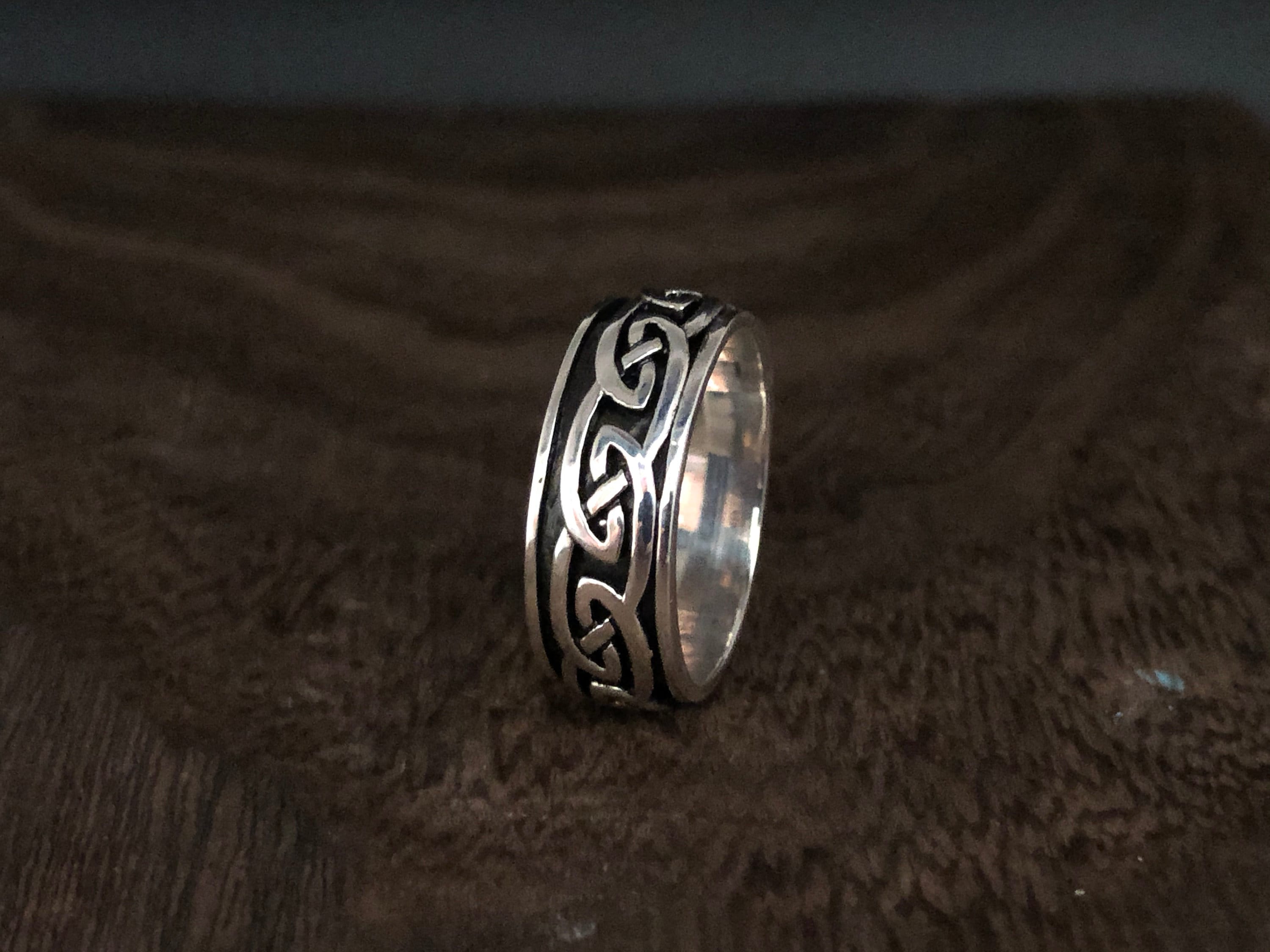 Sterling Silver Celtic Spinner Ring: Nickel-free 8mm Band - Etsy