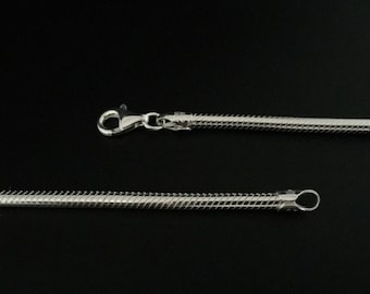Schlangenkette // 925 Sterling Silber // 3 mm // schwere Anhängerkette // 40 bis 50 cm Länge
