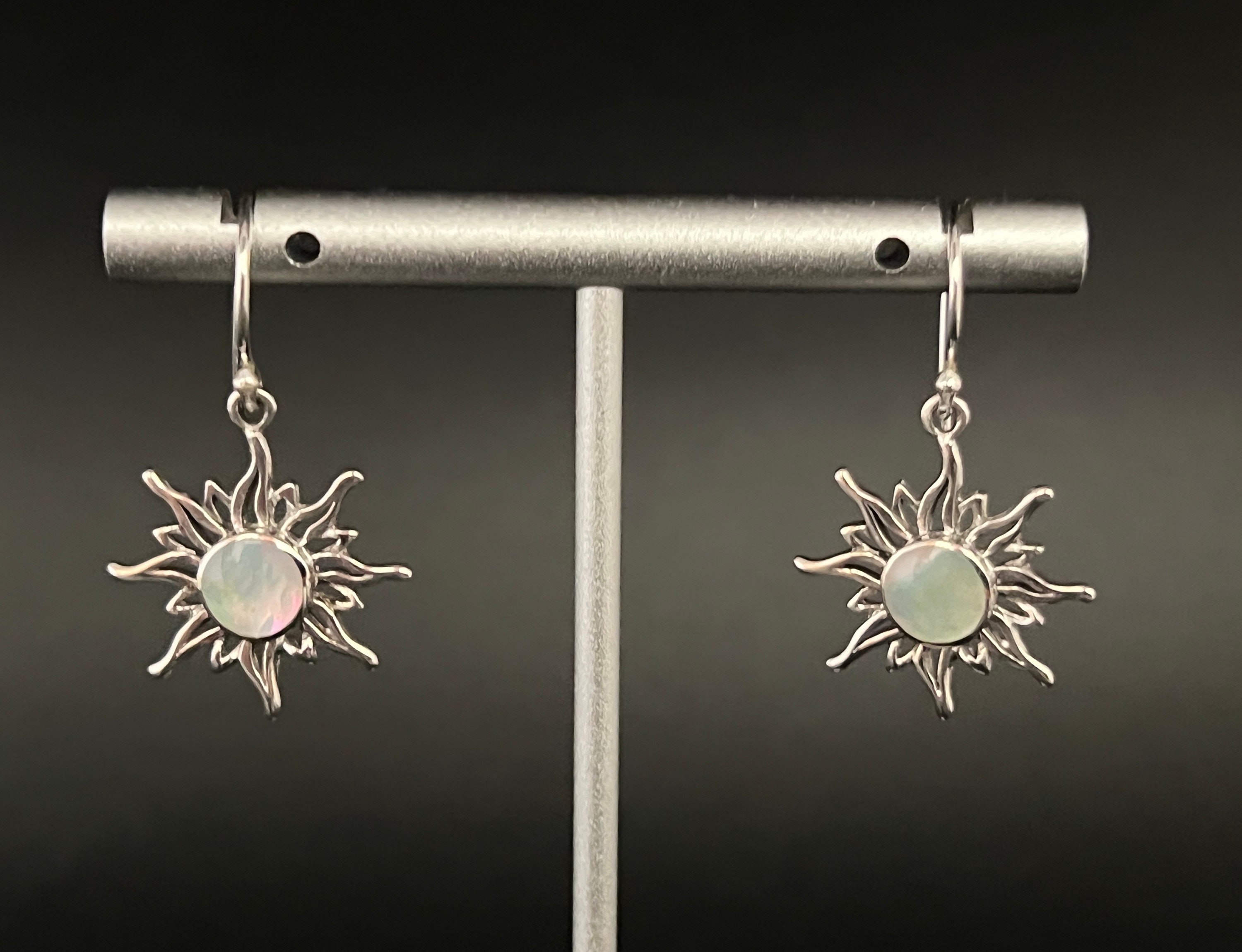 925 Sterling silver and CZ sun stud earrings – Ivonne's