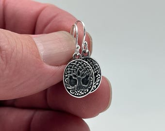 Orecchini Albero della Vita fatti a mano - Argento Sterling ossidato