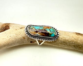 Anello Western Oyster Turchese - Argento Sterling 925 - Misura 7