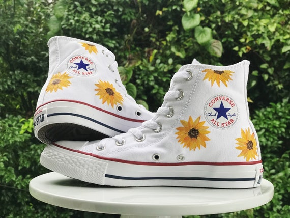 sunflower converse shoes