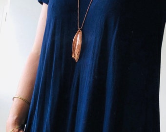 Hand Cut Copper Leaf Pendant / Copper Leaf Necklace / Copper Chain / Design From Nature / Organic / Made With Love / Gift For Her