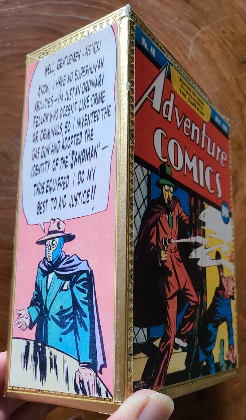 The Original Sandman Adventure Comics Up-cycled Cigar Box - Vintage ...
