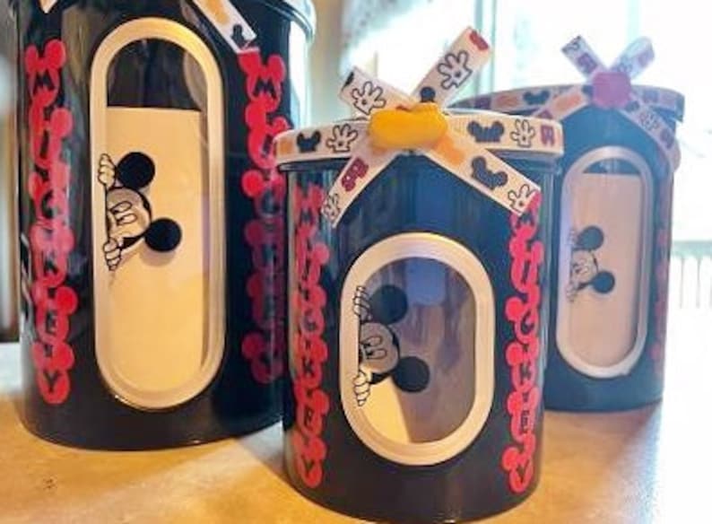 Peeking Mouse Tea Coffee Sugar Jars