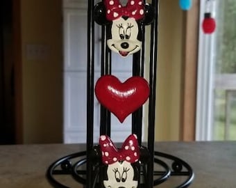 Red or Pink Minnie Mouse paper towel holder
