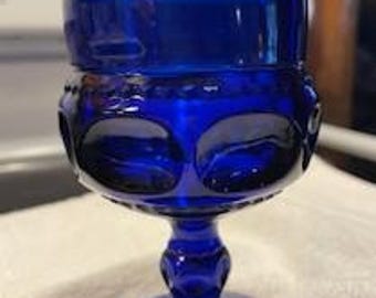 ヴィンテージ キングス クラウン コバルト サムプリント ゴブレット