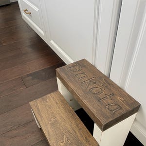 Kids Step Stool, Personalized Kid Step Stool, Engraved Toddler Step Stool, Wooden Step Stool, Rustic Step Stool, Engraved Step Stool, Gift
