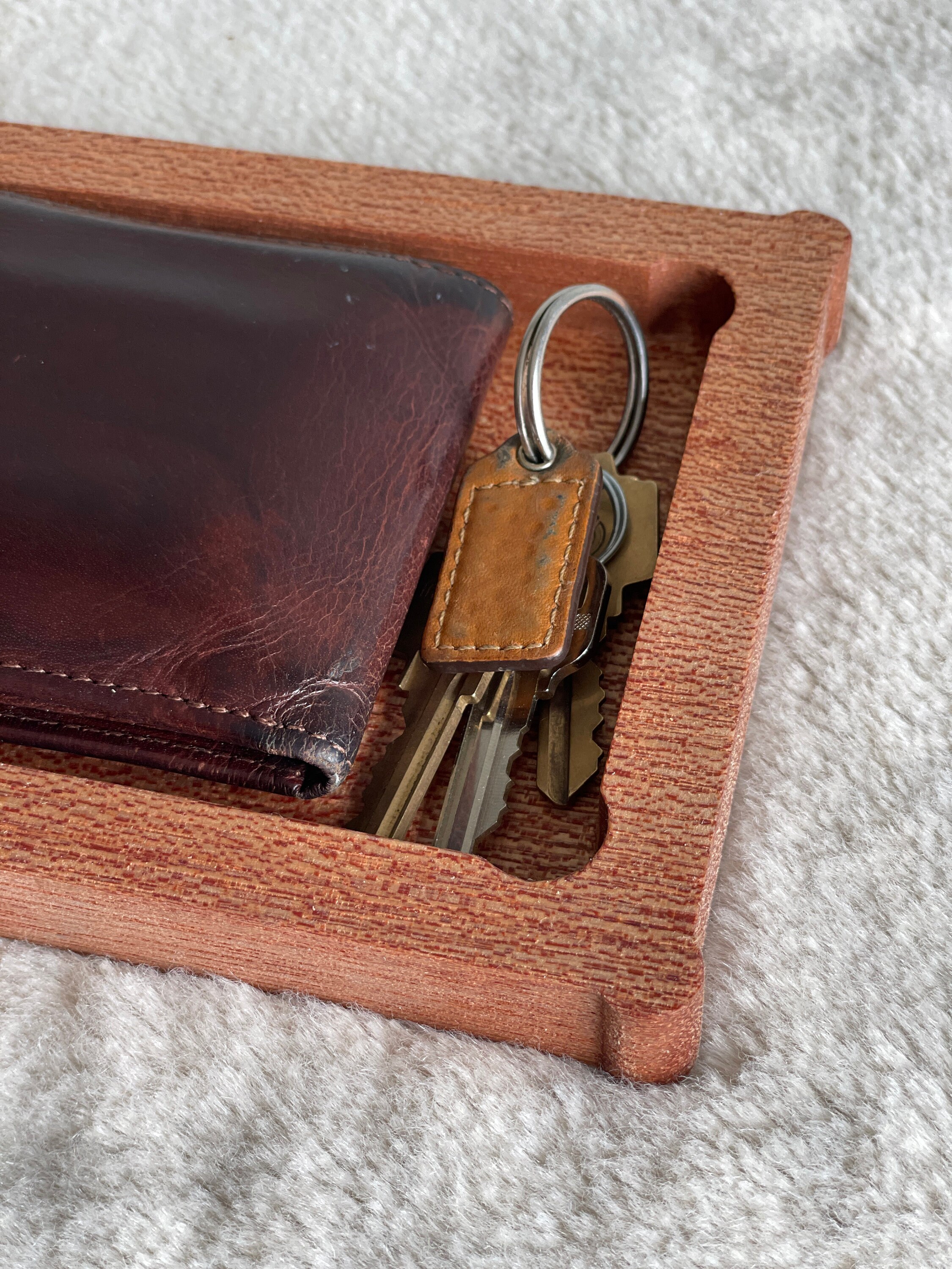 Hardwood Dogbone Corner Tray: American Made Organizer - Thumbnail 5