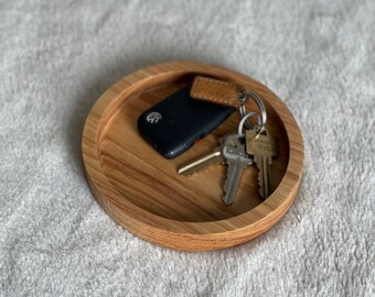 Wood Drop Tray, Circle Tray, Hardwood Drop Tray, Drop Tray, Wood Tray, Organization Tray, Tray, Catch All Tray, Food tray, Plant Tray, Gift