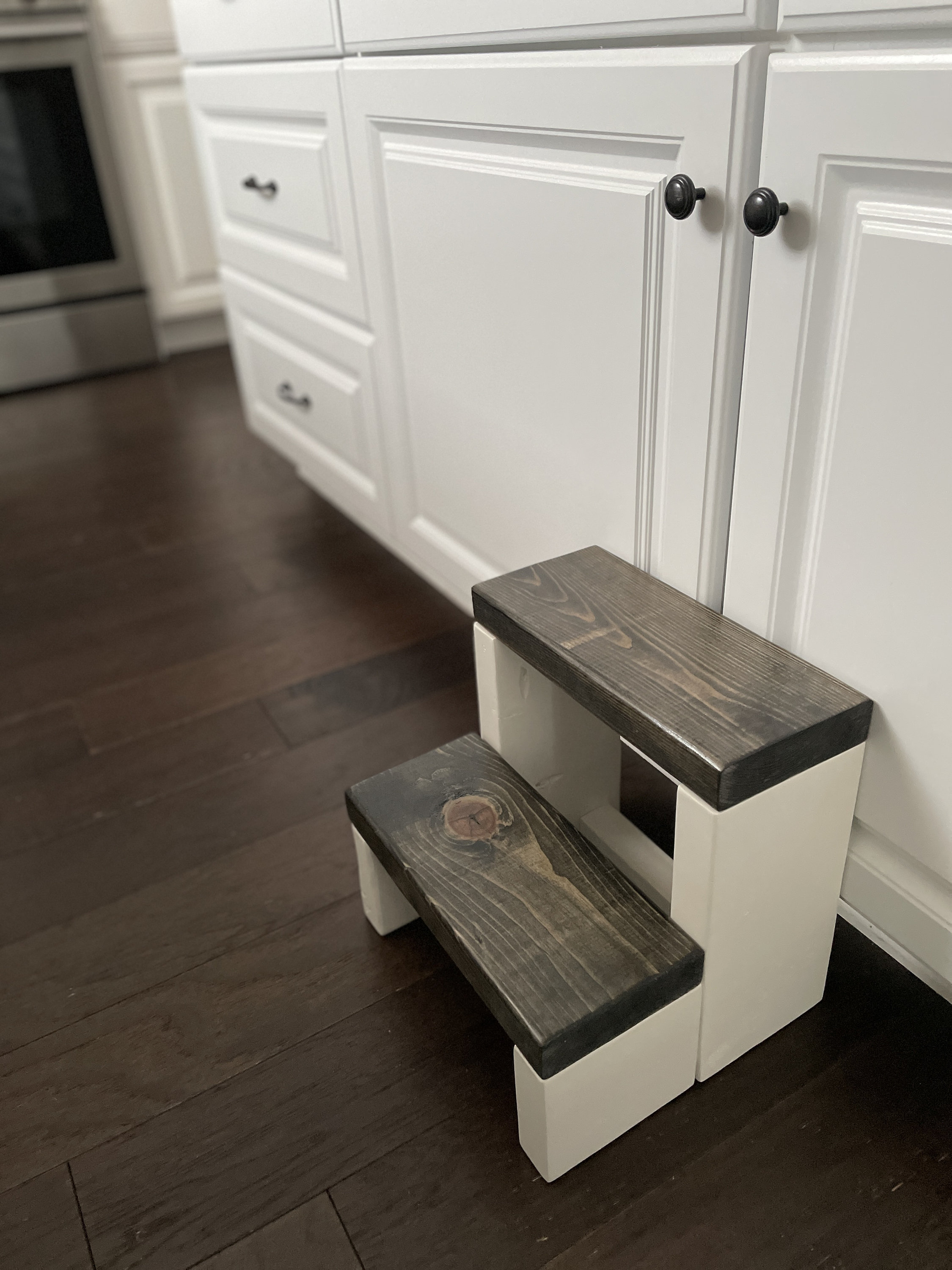 Handmade Kids Step Stool: Solid Wood Kitchen Step Ladder
