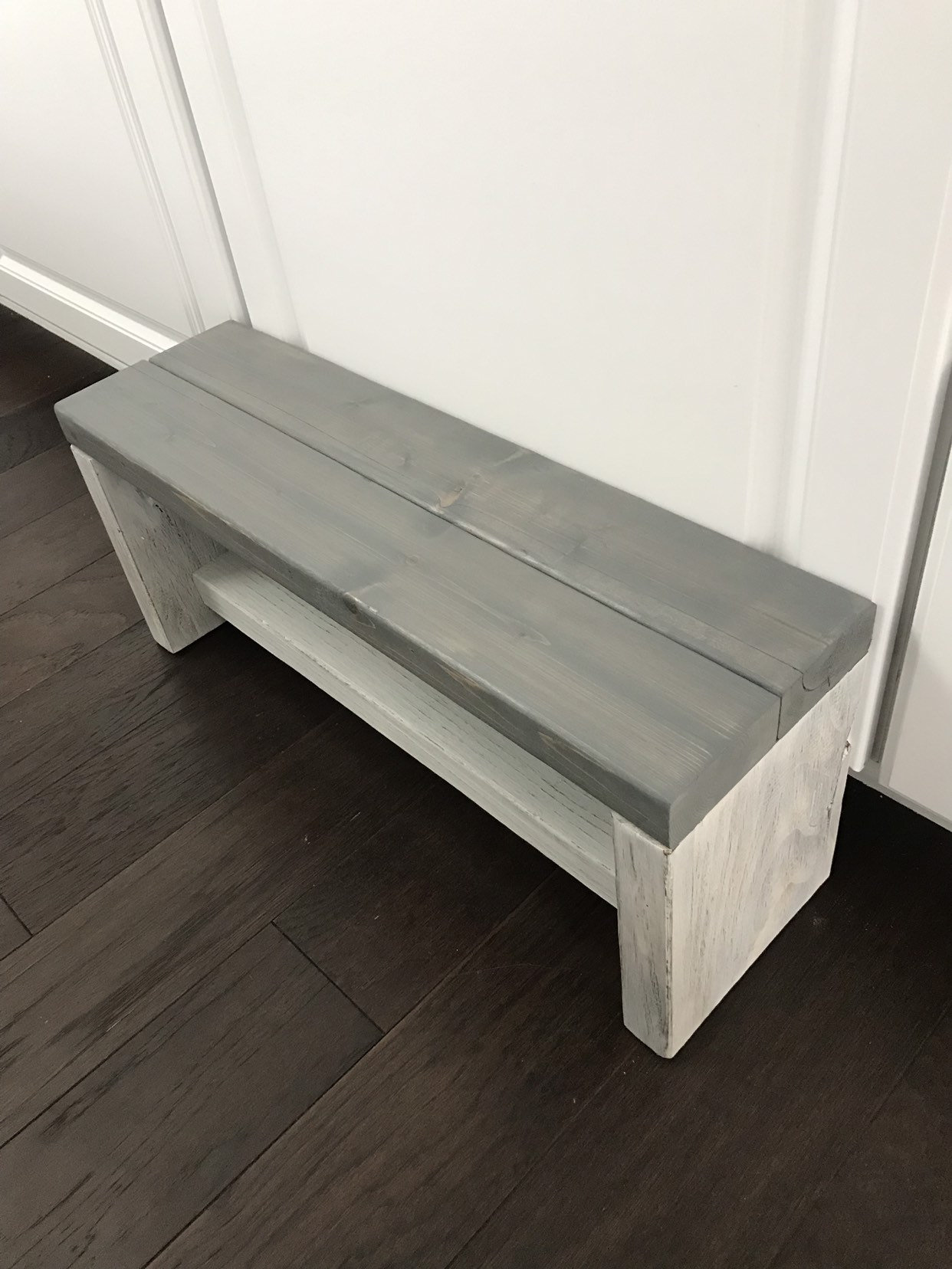 Handmade Wood Step Stool: Sturdy Kids Bench, Made in USA - Thumbnail 6