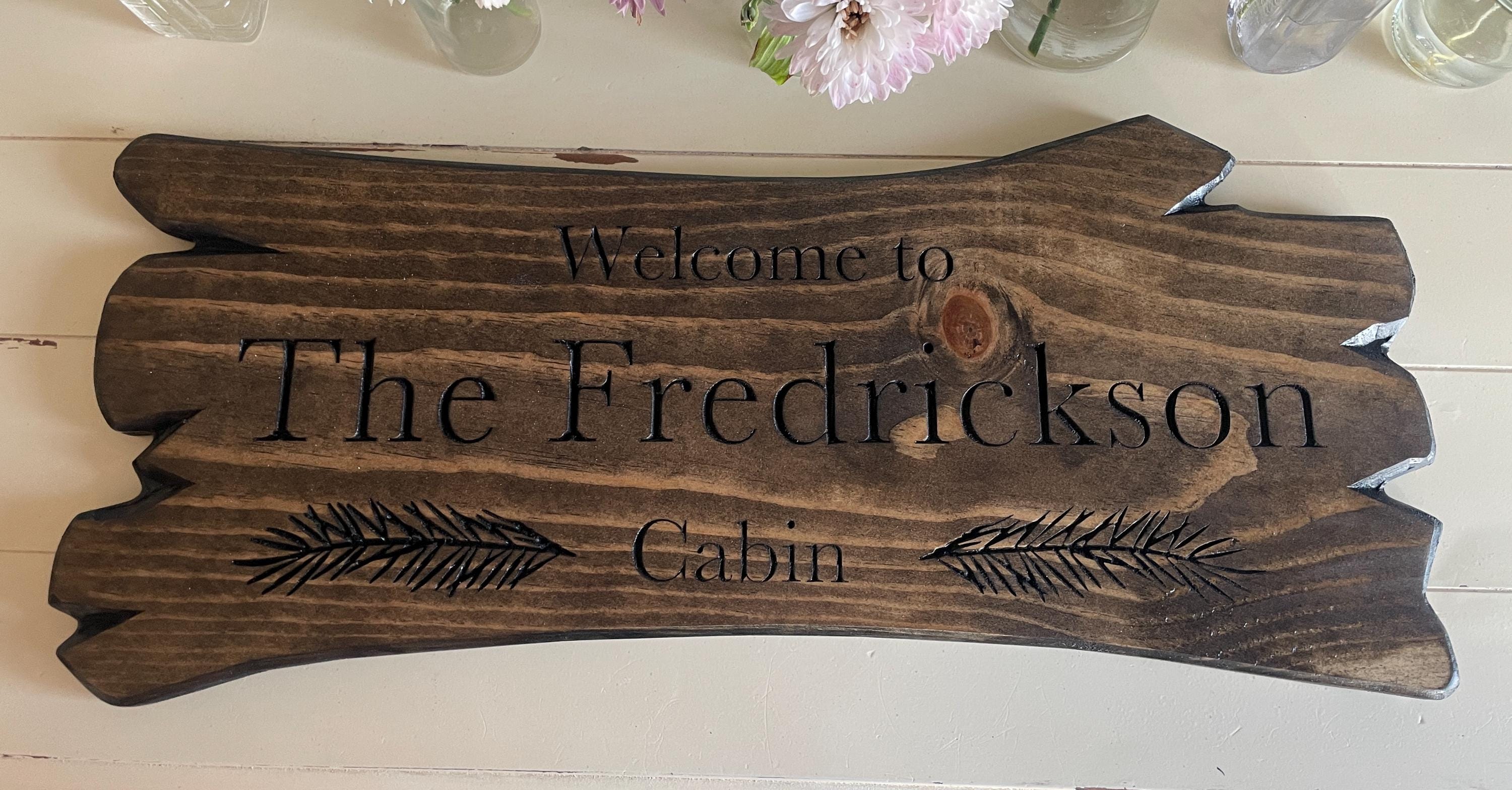 Custom Carved Wood Sign, Rustic Cottage Decor, Wedding Gift - Thumbnail 3