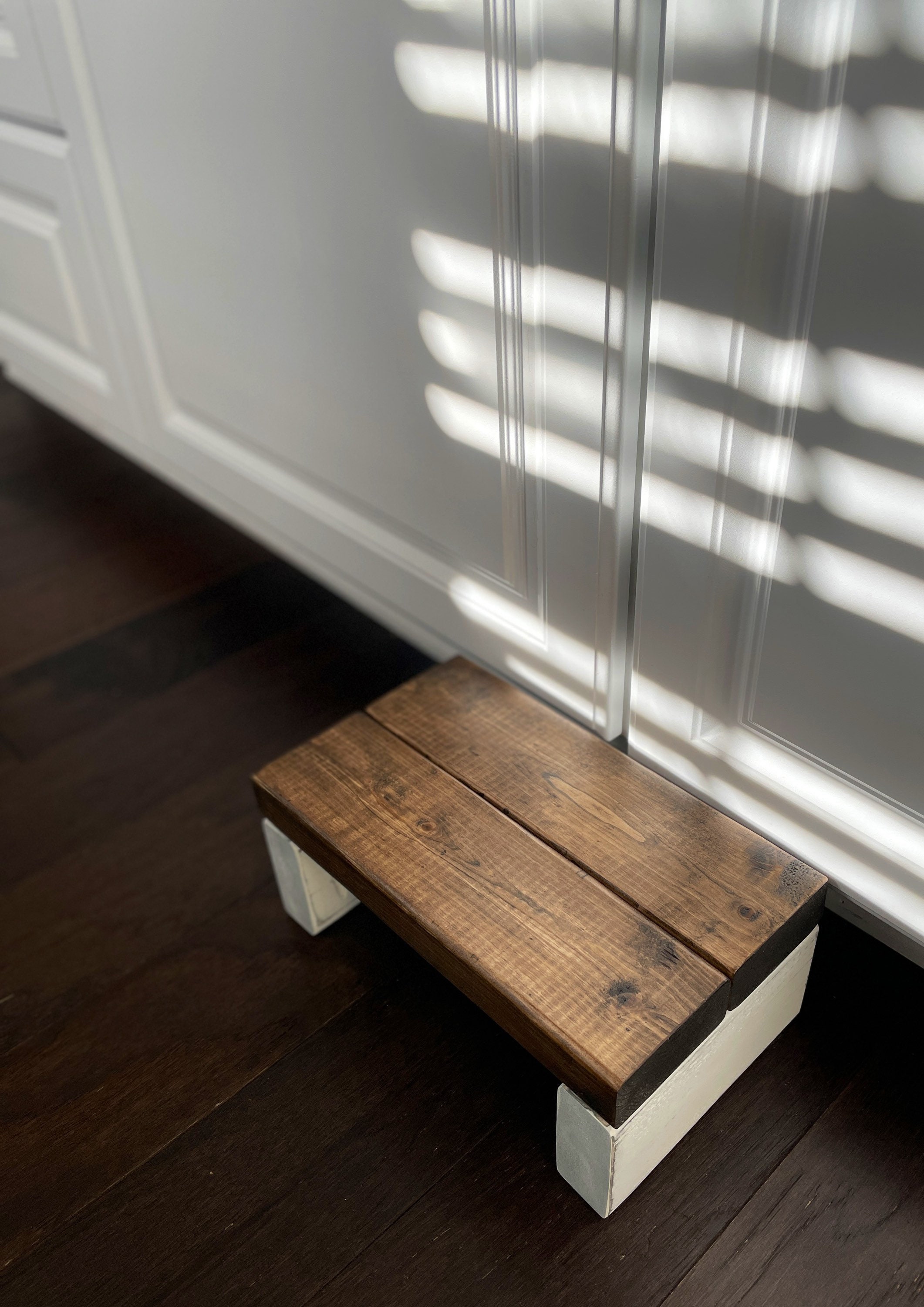 Small Wooden Step Stool: Kids Booster, Sturdy American Made - Thumbnail 3