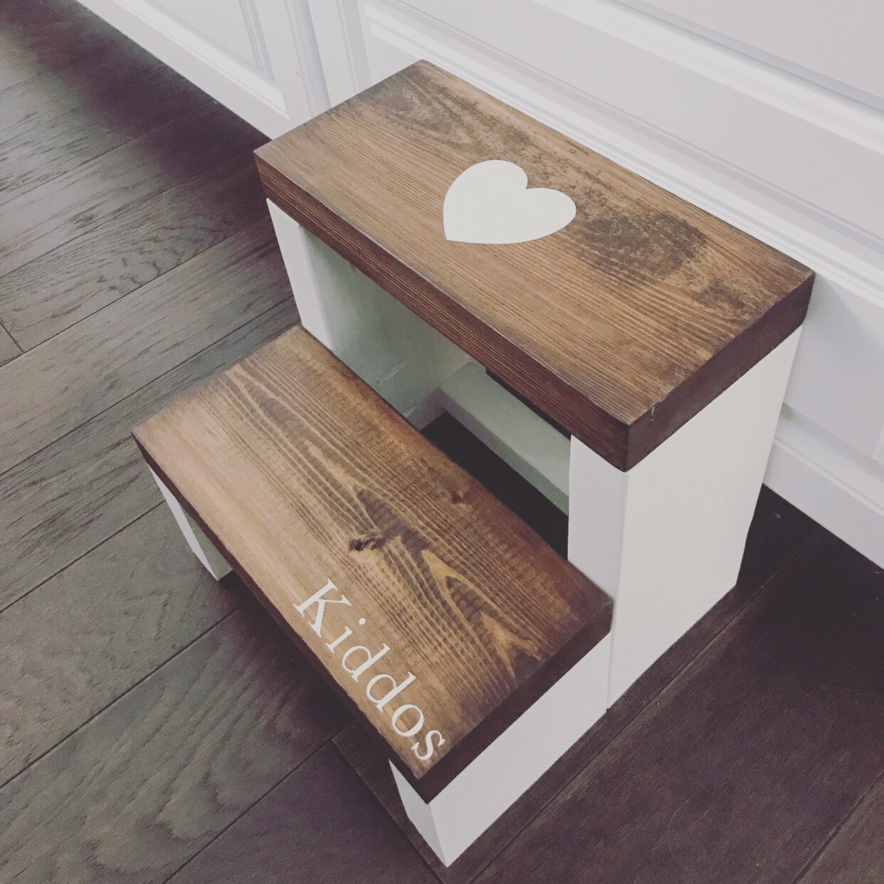 Personalized Wooden Step Stool: Toddler Kids Bedroom Furniture - Thumbnail 3