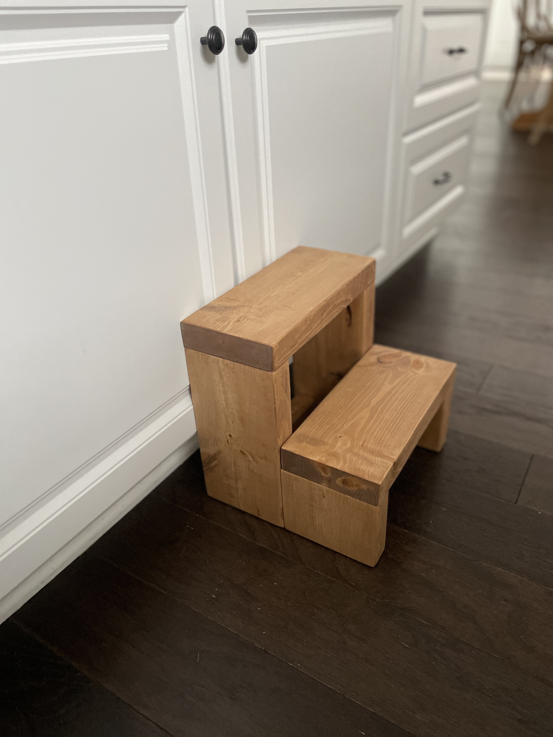 Handmade Kids Step Stool: Solid Wood Kitchen Step Ladder - Thumbnail 3