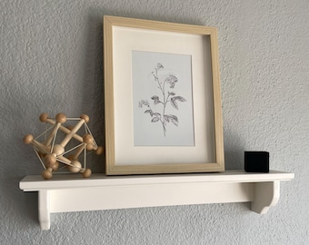 Wooden Floating Shelf: Nursery, Kids Room Decor - Made in USA