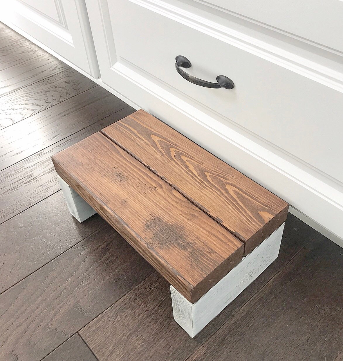 Small Wooden Step Stool: Kids Booster, Sturdy American Made - Thumbnail 5