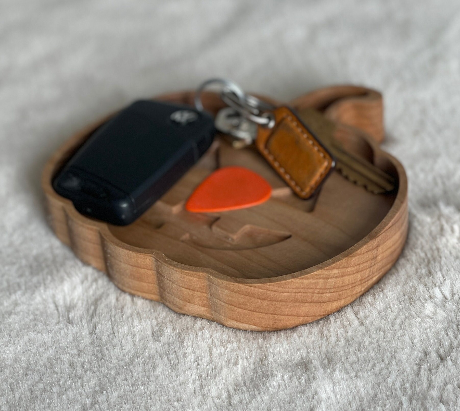 Hardwood Pumpkin Drop Tray, Fall Decor, Food Safe - Thumbnail 4