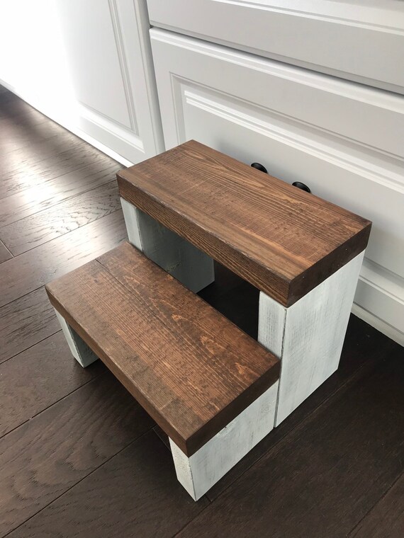 Step Stool Rustic Kids Step Stool Kid Step Stool Toddler Etsy