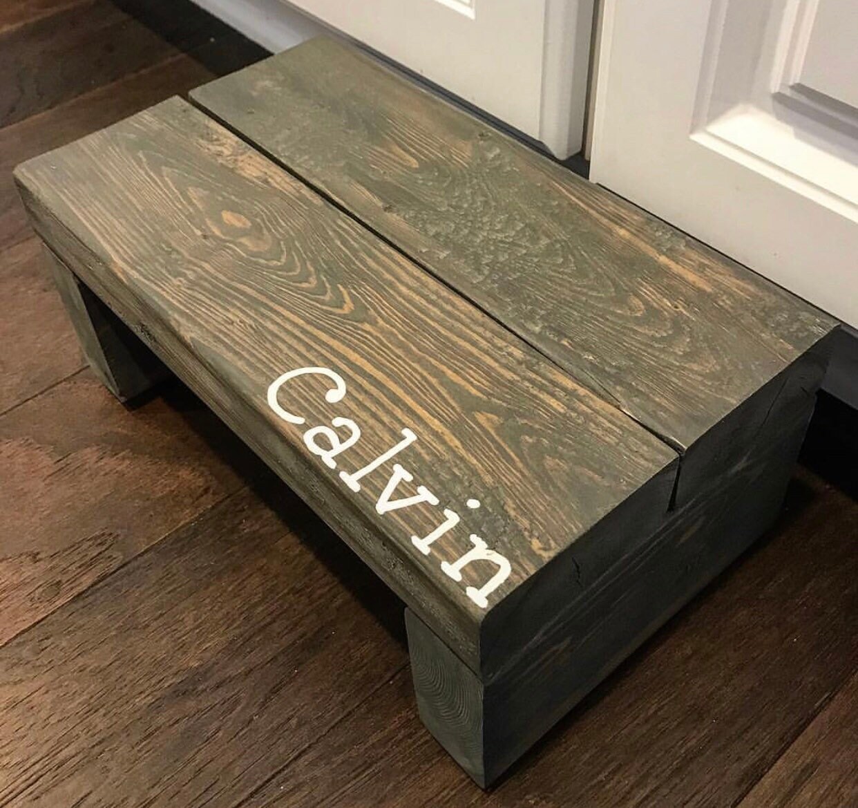 Personalized Rustic Wooden Step Stool - Kids Little Boost - Thumbnail 7