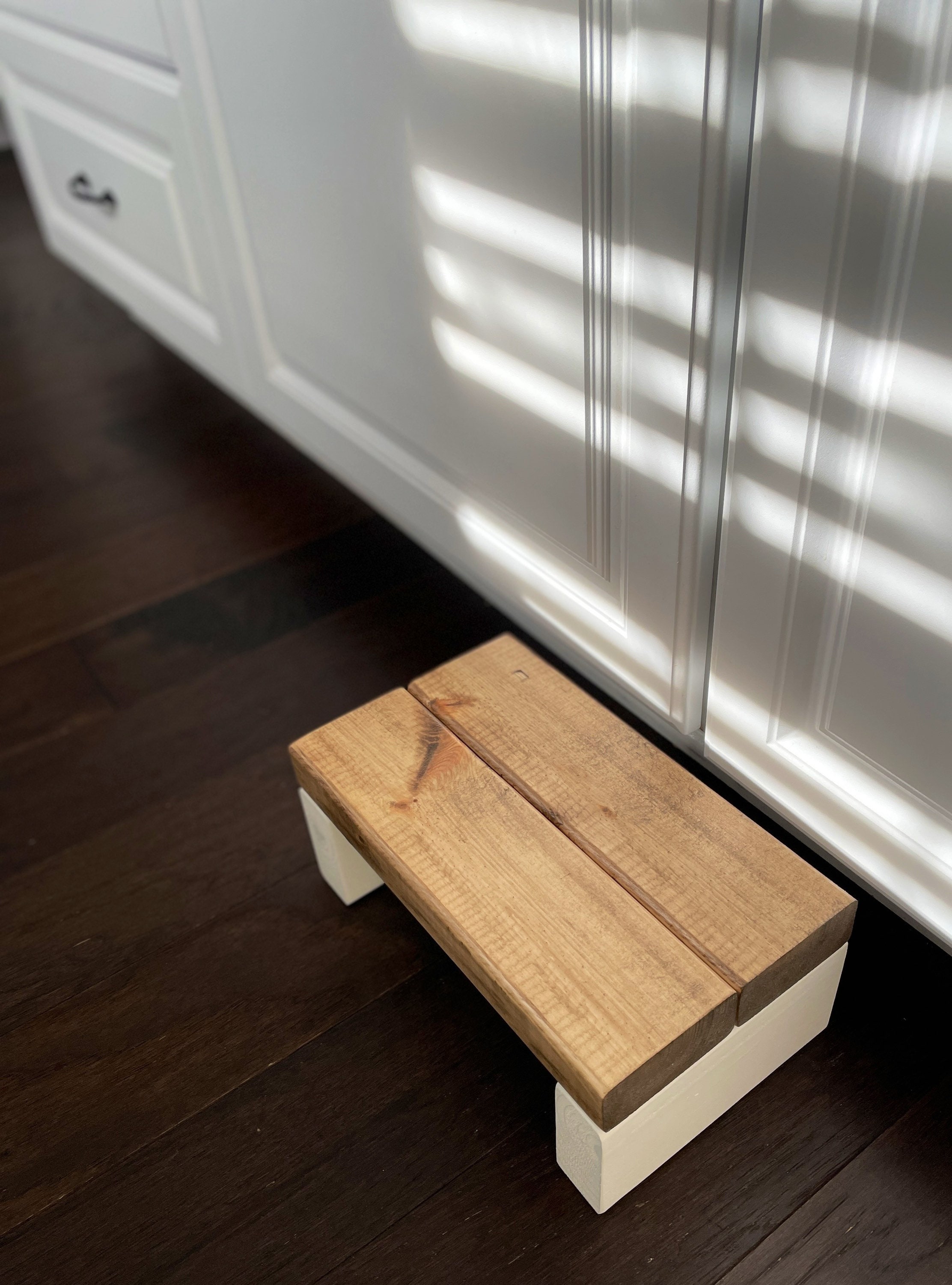 Small Wooden Step Stool: Kids Booster, Sturdy American Made